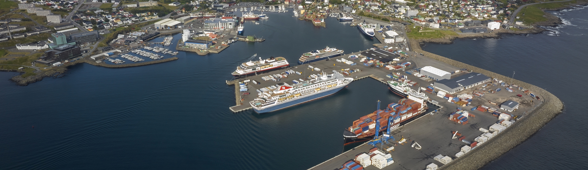 Overview of the port of Torshavn from 2023