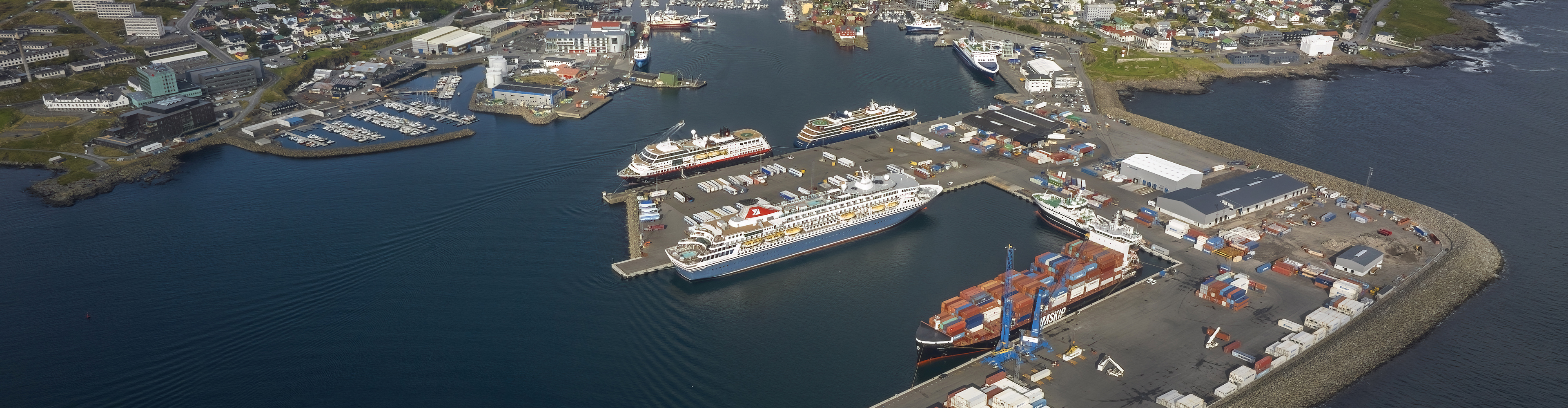 Overview of the port of Torshavn from 2023